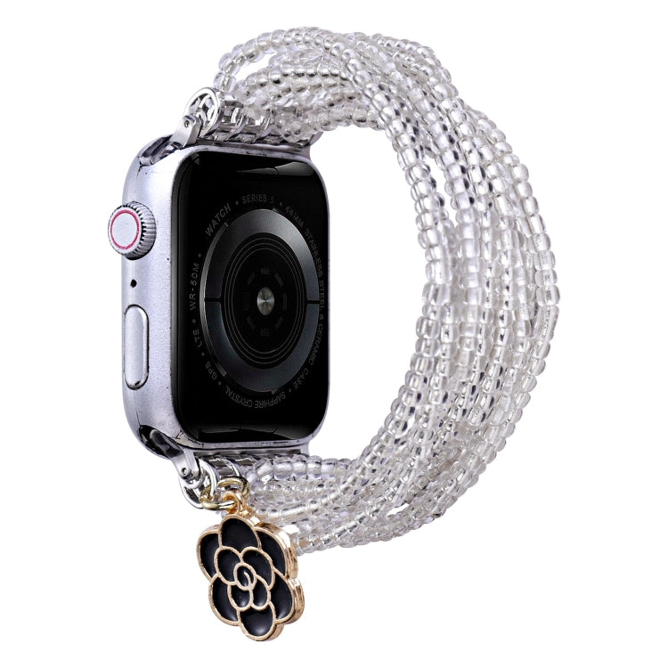 Multi-row Beads Watch Band For Apple Watch Ultra 49mm&Watch Ultra 2 49mm / Series 9&8&7 45mm / SE 3&SE 2&6&SE&5&4 44mm / 3&2&1 42mm(Transparent Beads) - free shipping - PMC TechLife - Order now!