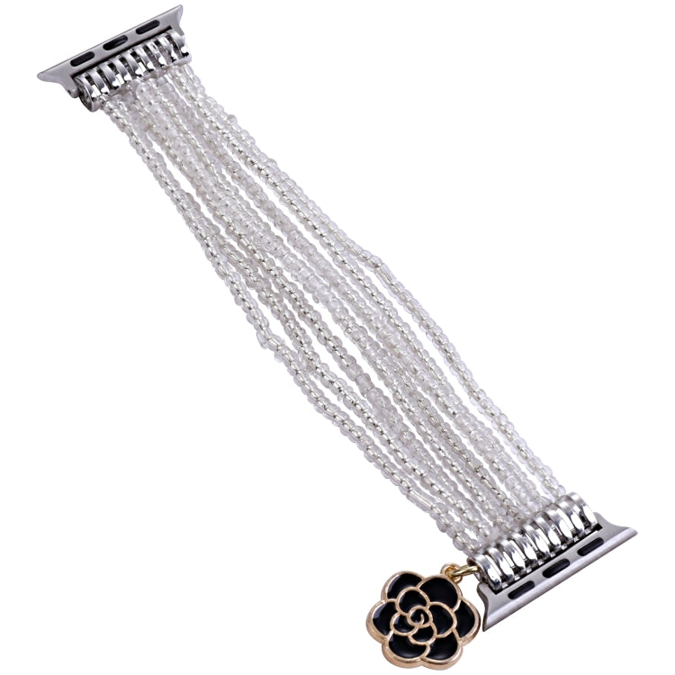 Multi-row Beads Watch Band For Apple Watch Ultra 49mm&Watch Ultra 2 49mm / Series 9&8&7 45mm / SE 3&SE 2&6&SE&5&4 44mm / 3&2&1 42mm(Transparent Beads) - free shipping - PMC TechLife - Order now!