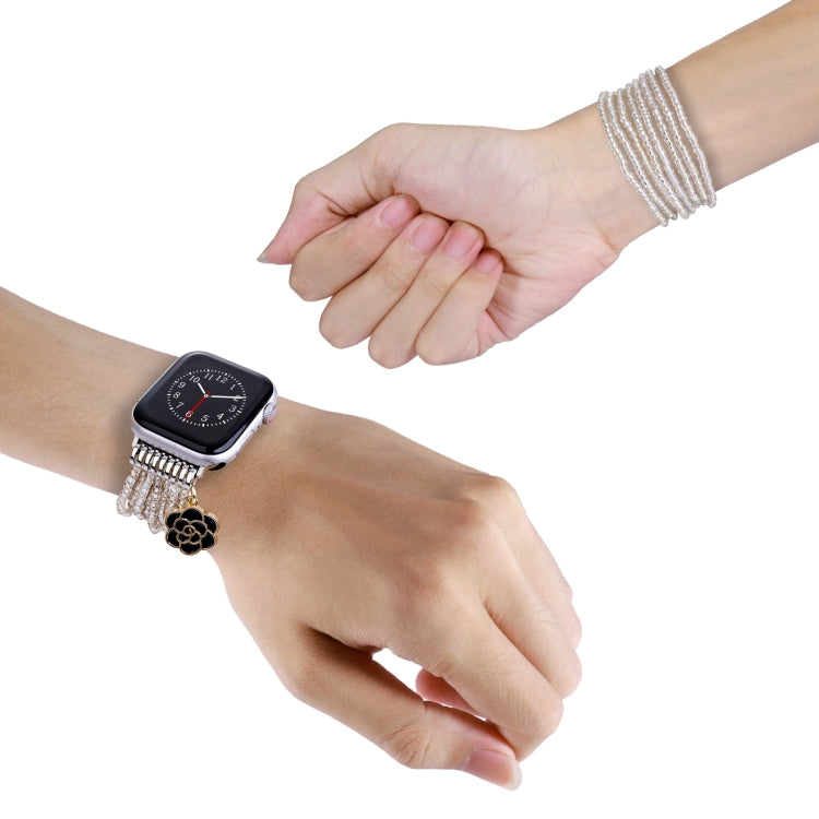 Multi-row Beads Watch Band For Apple Watch Ultra 49mm&Watch Ultra 2 49mm / Series 9&8&7 45mm / SE 3&SE 2&6&SE&5&4 44mm / 3&2&1 42mm(Transparent Beads) - free shipping - PMC TechLife - Order now!