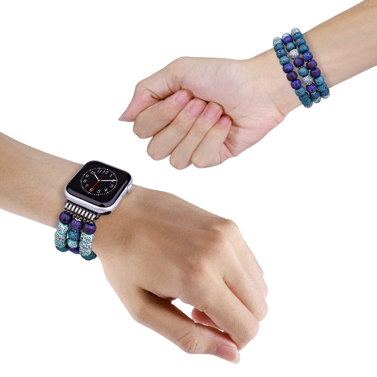 Simple Bodhi Beads Watch Band For Apple Watch Ultra 49mm&Watch Ultra 2 49mm / Series 9&8&7 45mm / SE 3&SE 2&6&SE&5&4 44mm / 3&2&1 42mm(Bodhi Blue) - free shipping - PMC TechLife - Order now!