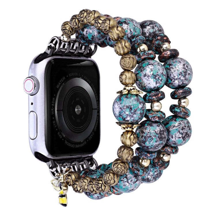 Rose Beads Watch Band For Apple Watch Series 9&8&7 41mm / SE 3&SE 2&6&SE&5&4 40mm / 3&2&1 38mm(Rose Beads Bee) - free shipping - PMC TechLife - Order now!
