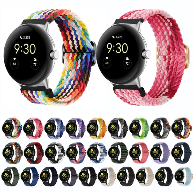 For Google Pixel Watch Buckle Nylon Braided Watch Band(Rainbow) - free shipping - PMC TechLife - Order now!