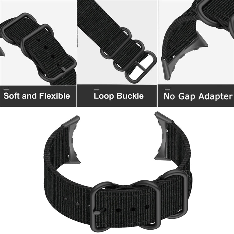 For Google Pixel Watch Three-ring Black Buckle Nylon Watch Band(Rainbow) - free shipping - PMC TechLife - Order now!