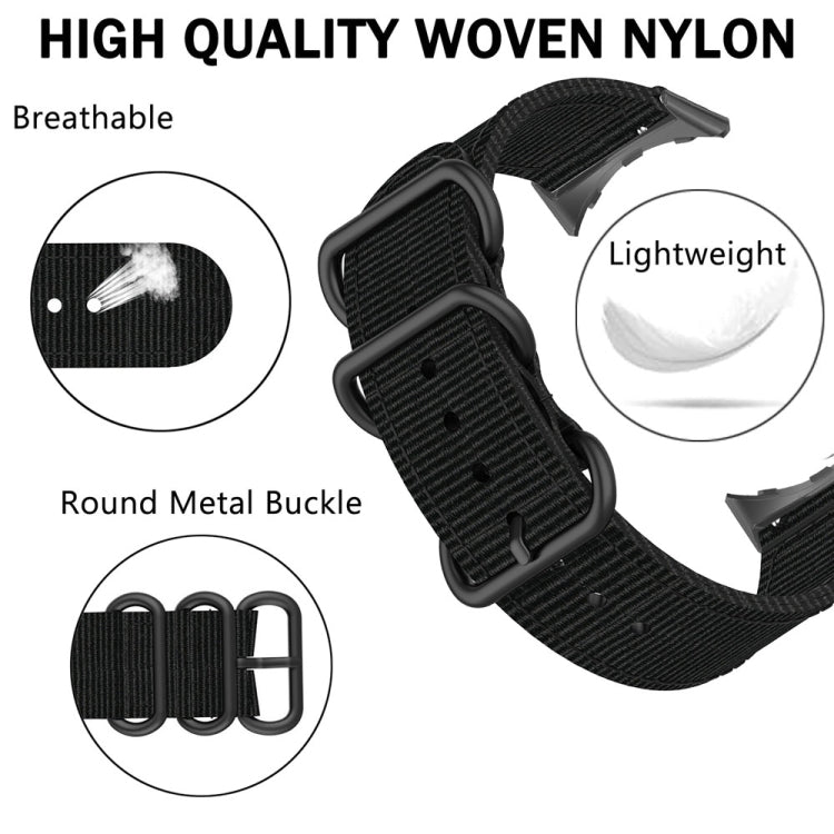 For Google Pixel Watch Three-ring Black Buckle Nylon Watch Band(Black Orange) - free shipping - PMC TechLife - Order now!