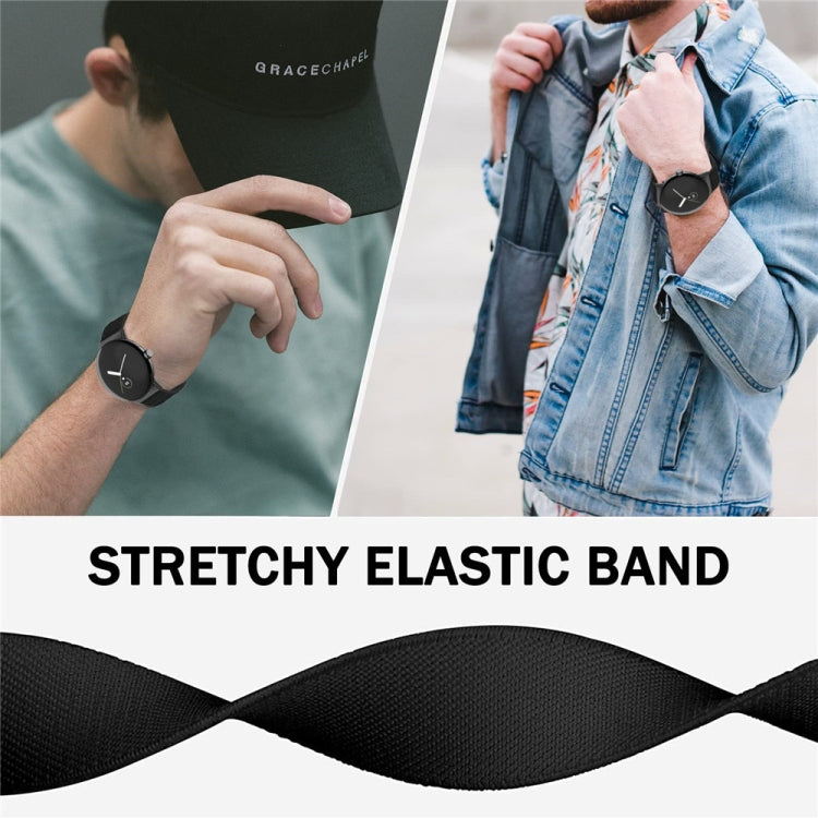 For Google Pixel Watch Three-ring Black Buckle Nylon Watch Band(Rainbow) - free shipping - PMC TechLife - Order now!