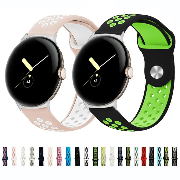 For Google Pixel Watch Two-color Reverse Buckle Silicone Watch Band(Black Black) - free shipping - PMC TechLife - Order now!