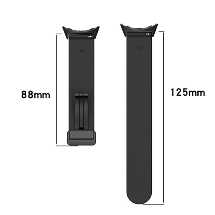For Google Pixel Watch Solid-color Folding Buckle Silicone Watch Band(Black Red) - free shipping - PMC TechLife - Order now!