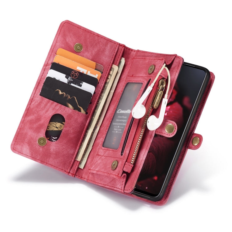 For Galaxy A71 CaseMe Detachable Multifunctional Horizontal Flip Leather Case, with Card Slot & Holder & Zipper Wallet & Photo Frame(Red) - Galaxy Phone Cases by CaseMe | Online Shopping South Africa | PMC TechLife | Buy Now Pay Later Mobicred