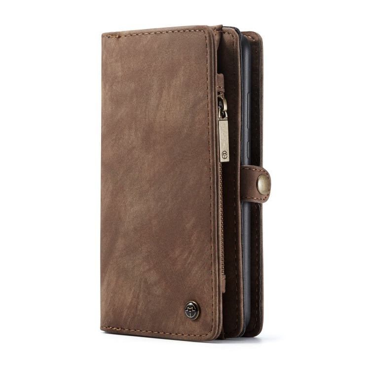 For Galaxy A71 CaseMe Detachable Multifunctional Horizontal Flip Leather Case, with Card Slot & Holder & Zipper Wallet & Photo Frame(Brown) - Galaxy Phone Cases by CaseMe | Online Shopping South Africa | PMC TechLife | Buy Now Pay Later Mobicred