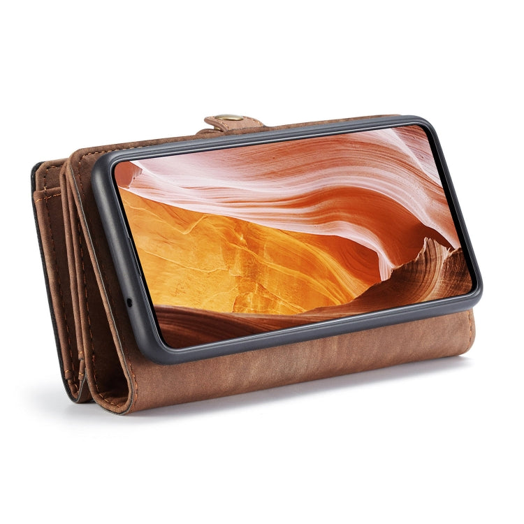 For Galaxy A71 CaseMe Detachable Multifunctional Horizontal Flip Leather Case, with Card Slot & Holder & Zipper Wallet & Photo Frame(Brown) - Galaxy Phone Cases by CaseMe | Online Shopping South Africa | PMC TechLife | Buy Now Pay Later Mobicred