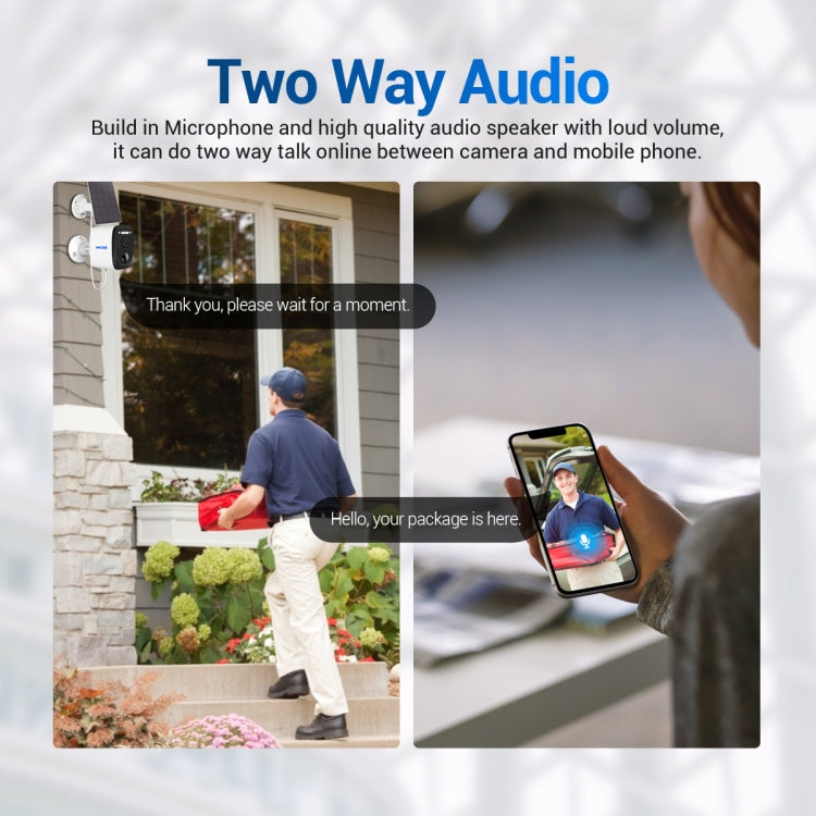 ESCAM QF370 3MP Cloud Storage PT WIFI Solar Panel IP Camera with PIR Alarm Support Night Vision & Two Way Audio - free shipping - PMC TechLife - Order now!