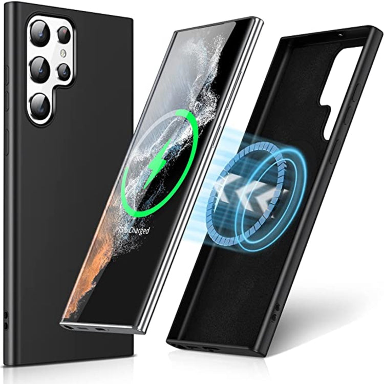 For Samsung Galaxy S23 Ultra 5G MagSafe Magnetic Liquid Silicone Phone Case(Black) - free shipping - PMC TechLife - Order now!