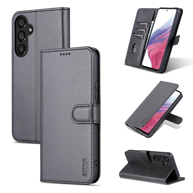 For Samsung Galaxy A34 5G AZNS Skin Feel Calf Texture Flip Leather Phone Case(Black) - free shipping - PMC TechLife - Order now!