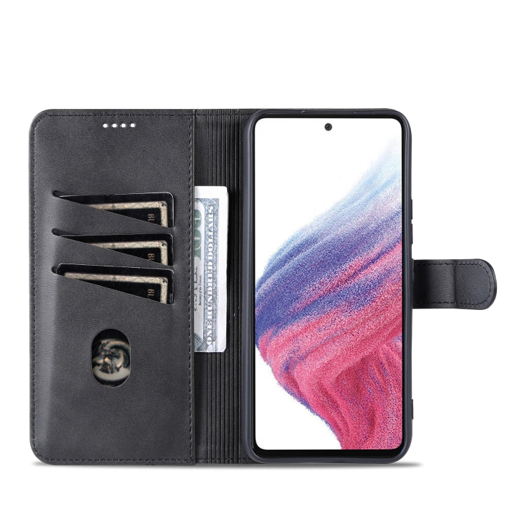For Samsung Galaxy A34 5G AZNS Skin Feel Calf Texture Flip Leather Phone Case(Black) - free shipping - PMC TechLife - Order now!