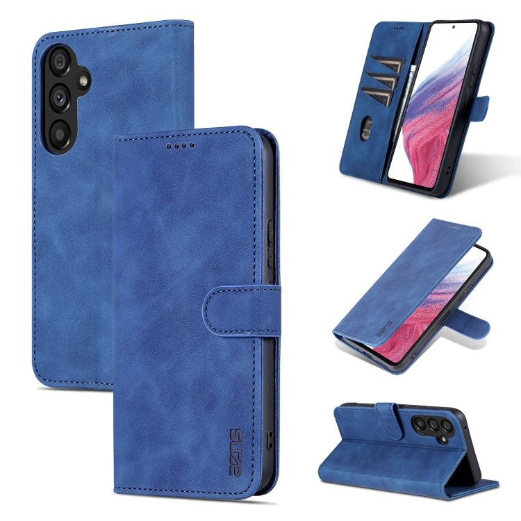 For Samsung Galaxy A54 5G AZNS Skin Feel Calf Texture Flip Leather Phone Case(Blue) - free shipping - PMC TechLife - Order now!