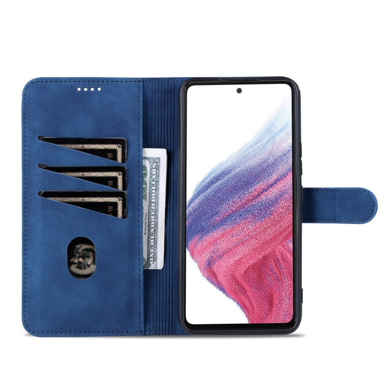 For Samsung Galaxy A54 5G AZNS Skin Feel Calf Texture Flip Leather Phone Case(Blue) - free shipping - PMC TechLife - Order now!