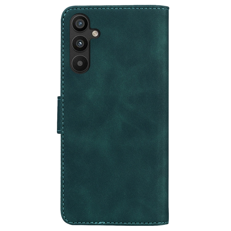 For Samsung Galaxy A34 5G Skin Feel Pure Color Flip Leather Phone Case(Green) - free shipping - PMC TechLife - Order now!