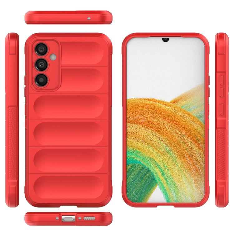 For Samsung Galaxy A34 5G Magic Shield TPU + Flannel Phone Case(Light Blue) - free shipping - PMC TechLife - Order now!