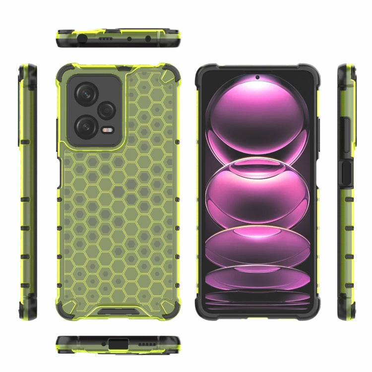 For Xiaomi Poco X5 Pro Shockproof Honeycomb PC + TPU Phone Case(Green) - free shipping - PMC TechLife - Order now!