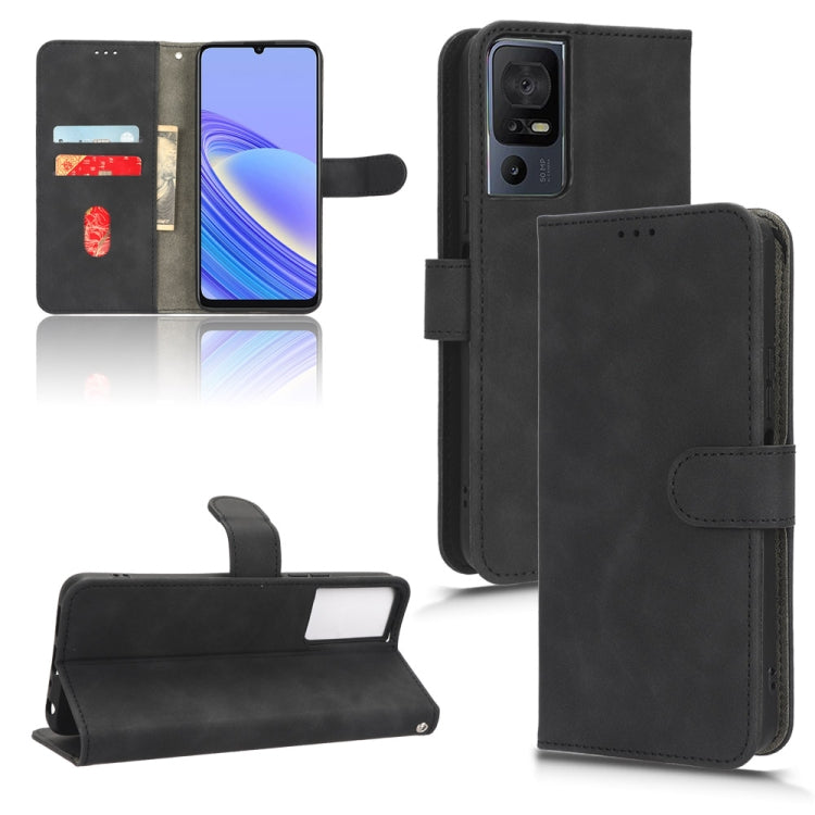 For TCL 40SE Skin Feel Magnetic Flip Leather Phone Case(Black) - free shipping - PMC TechLife - Order now!