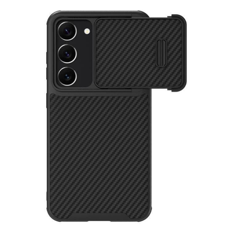 For Samsung Galaxy S23 5G NILLKIN Synthetic Fiber Camshield Phone Case(Black) - free shipping - PMC TechLife - Order now!
