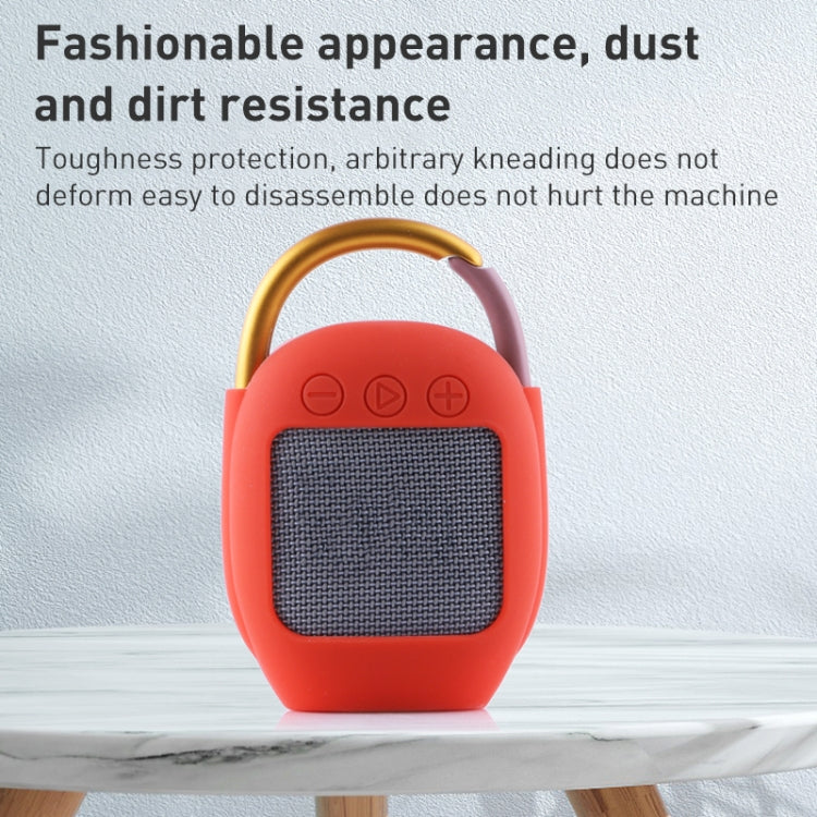 For JBL Clip 4 Wireless Bluetooth Speaker Silicone Protective Case(Black) - Protective Case by PMC TechLife | Online Shopping South Africa | PMC TechLife