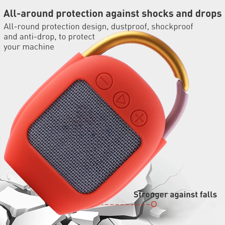 For JBL Clip 4 Wireless Bluetooth Speaker Silicone Protective Case(Blue) - Protective Case by PMC TechLife | Online Shopping South Africa | PMC TechLife