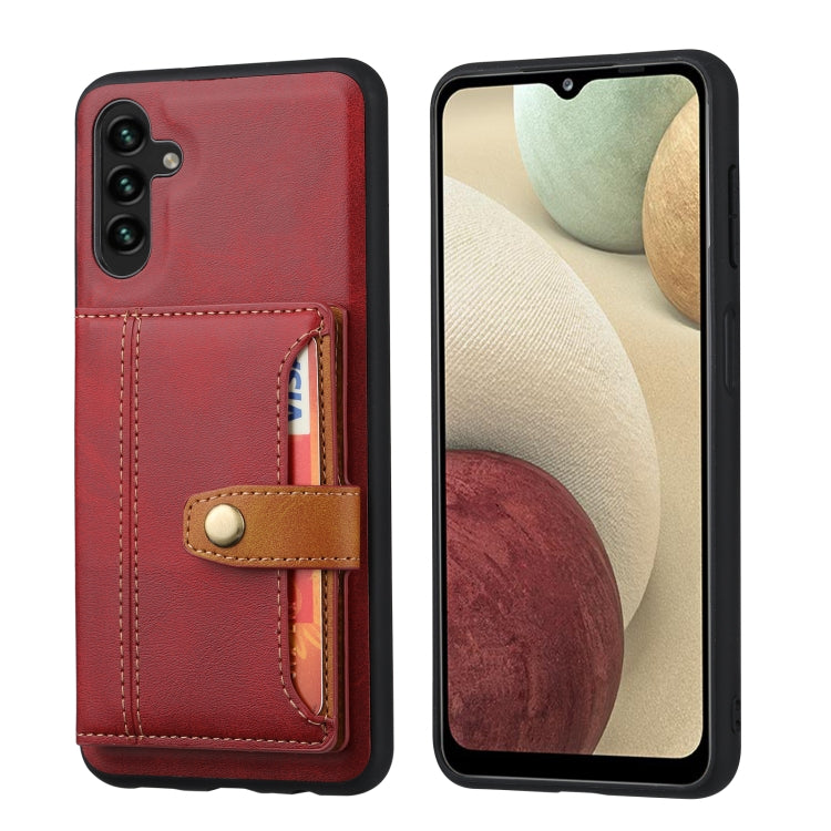 For Samsung Galaxy A14 5G Calfskin Card Slot TPU + PU Phone Case(Red) - free shipping - PMC TechLife - Order now!