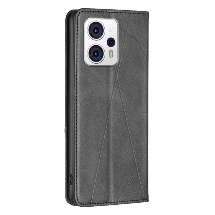 For Motorola Moto G13 4G/G23 4G/G53 5G Prismatic Invisible Magnetic Leather Phone Case(Black) - free shipping - PMC TechLife - Order now!