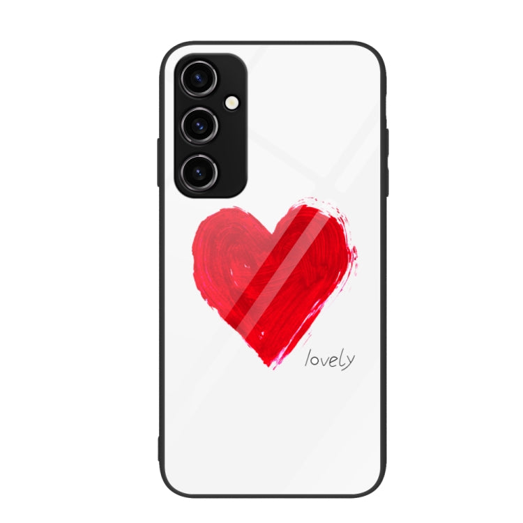 For Samsung Galaxy A34 5G Colorful Painted Glass Phone Case(Love) - free shipping - PMC TechLife - Order now!