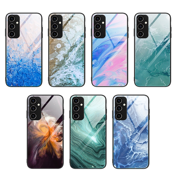 For Samsung Galaxy A14 5G Marble Pattern Glass Phone Case(Typhoon) - free shipping - PMC TechLife - Order now!