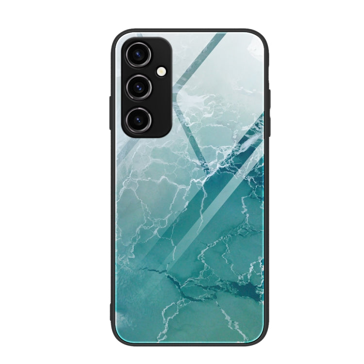 For Samsung Galaxy A34 5G Marble Pattern Glass Phone Case(Green Ocean) - free shipping - PMC TechLife - Order now!