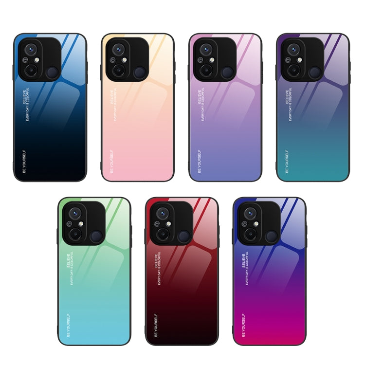 For Xiaomi Redmi 12C Gradient Color Glass Phone Case(Green Cyan) - free shipping - PMC TechLife - Order now!
