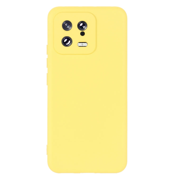 For Xiaomi 13 Pure Color Liquid Silicone Shockproof Phone Case(Yellow) - free shipping - PMC TechLife - Order now!
