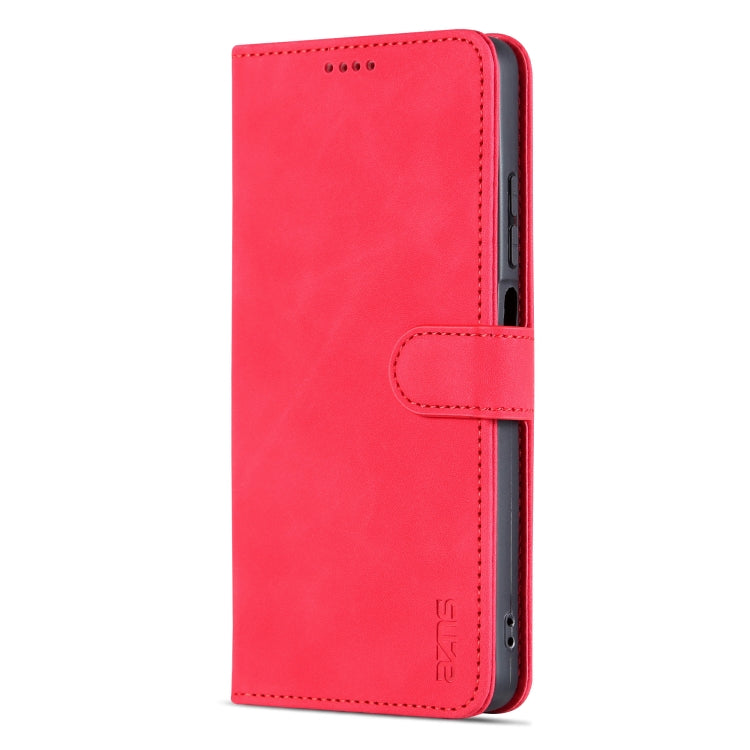 For Xiaomi Redmi Note 12 Pro 5G Global / China / Note 12 Pro 5G Speed / Poco X5 Pro AZNS Skin Feel Calf Texture Flip Leather Phone Case(Red) - free shipping - PMC TechLife - Order now!