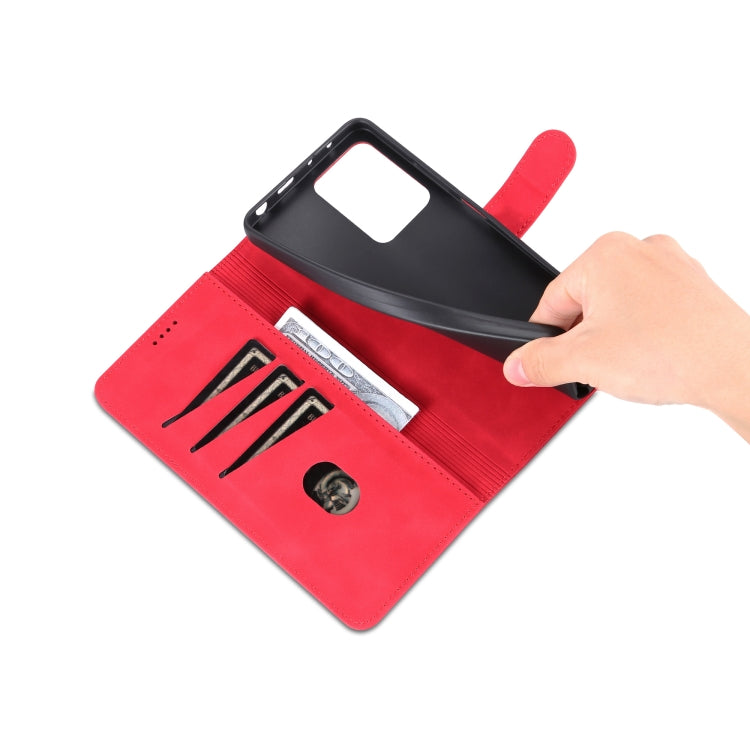 For Xiaomi Redmi Note 12 Pro 5G Global / China / Note 12 Pro 5G Speed / Poco X5 Pro AZNS Skin Feel Calf Texture Flip Leather Phone Case(Red) - free shipping - PMC TechLife - Order now!