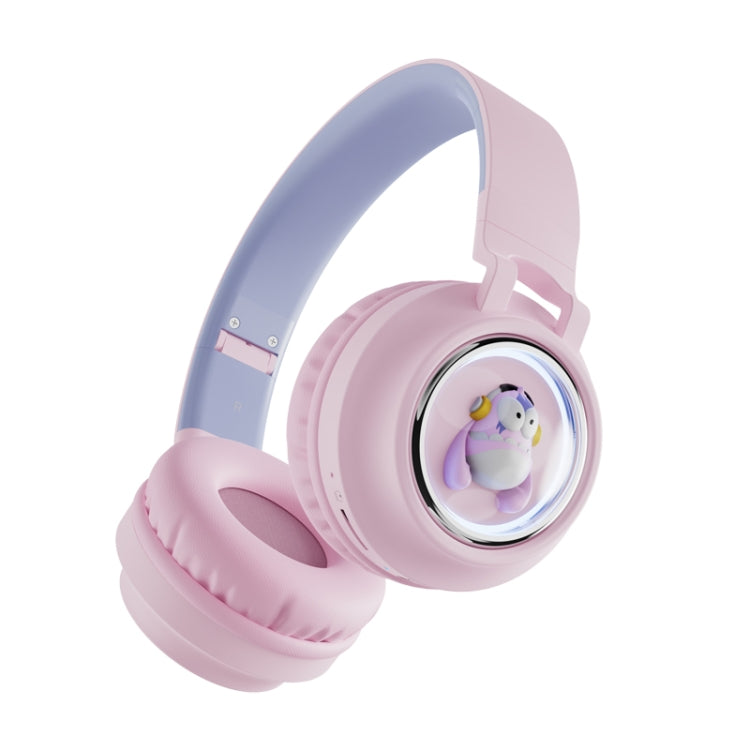 Q1 Headphones Monster Kids Over-Ear Bluetooth Earphones(Pink) - Headset & Headphone by PMC TechLife | Online Shopping South Africa | PMC TechLife
