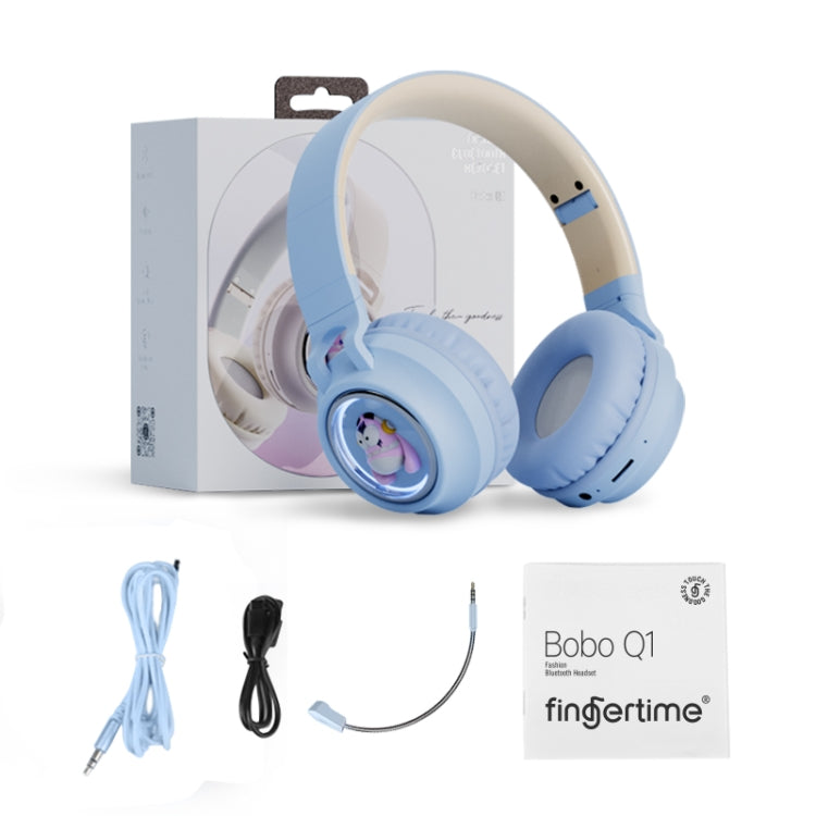 Q1 Headphones Monster Kids Over-Ear Bluetooth Earphones(Apricot) - Headset & Headphone by PMC TechLife | Online Shopping South Africa | PMC TechLife