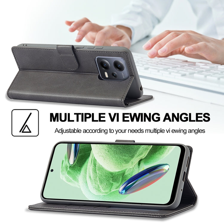 For Xiaomi Redmi Note 12 Pro+ LC.IMEEKE Calf Texture Horizontal Flip Leather Case(Grey) - free shipping - PMC TechLife - Order now!