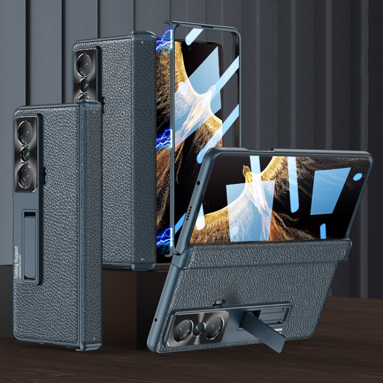 For Honor Magic VS GKK Magnetic Hinge Flip Leather Phone Case with Holder(Green) - Honor Cases by GKK | Online Shopping South Africa | PMC TechLife | Buy Now Pay Later Mobicred