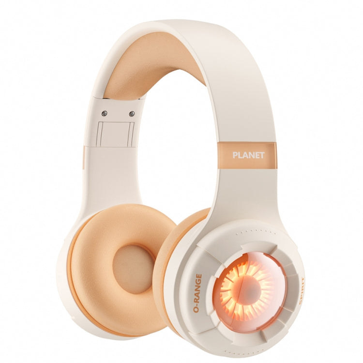 KE25 RGB Light Wireless Stereo Music Bluetooth Headset(Orange) - Headset & Headphone by PMC TechLife | Online Shopping South Africa | PMC TechLife