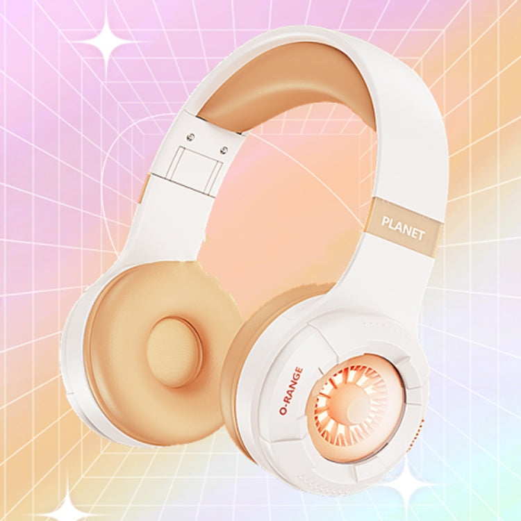 KE25 RGB Light Wireless Stereo Music Bluetooth Headset(Orange) - Headset & Headphone by PMC TechLife | Online Shopping South Africa | PMC TechLife