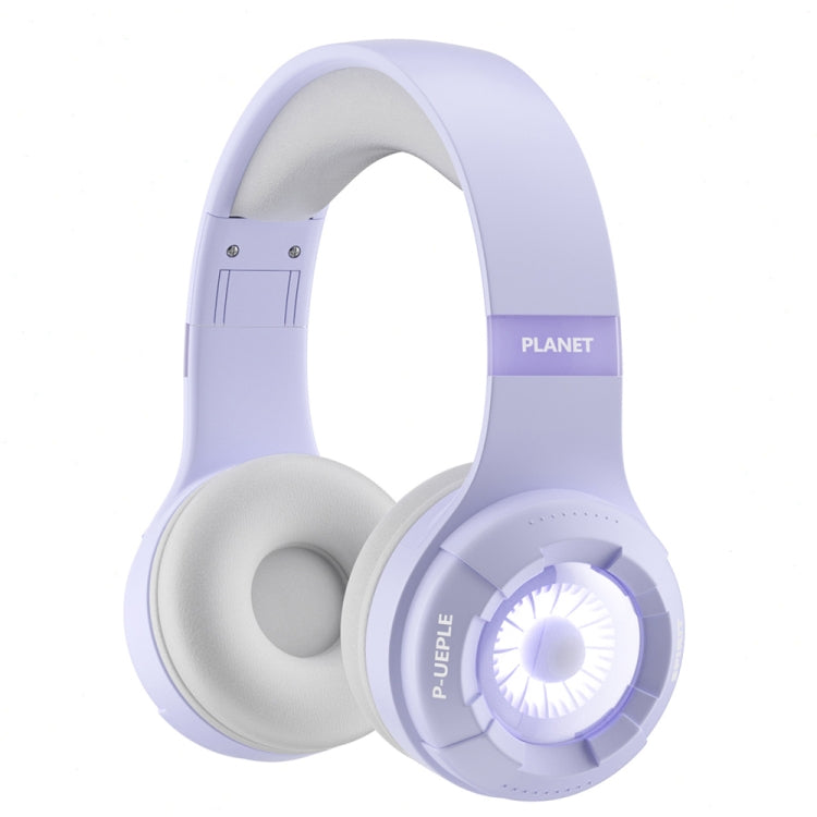 KE25 RGB Light Wireless Stereo Music Bluetooth Headset(Purple) - Headset & Headphone by PMC TechLife | Online Shopping South Africa | PMC TechLife