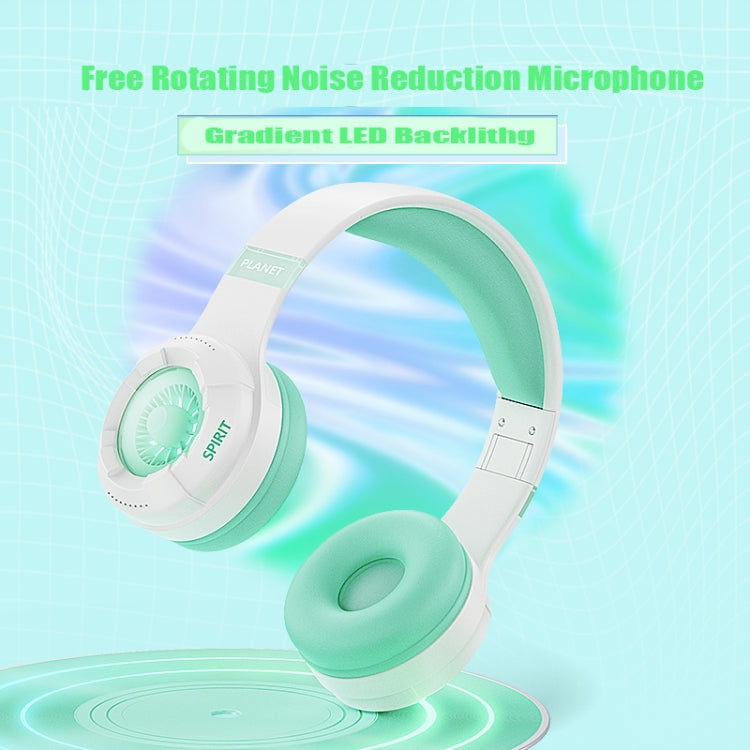 KE25 RGB Light Wireless Stereo Music Bluetooth Headset(Blue) - Headset & Headphone by PMC TechLife | Online Shopping South Africa | PMC TechLife