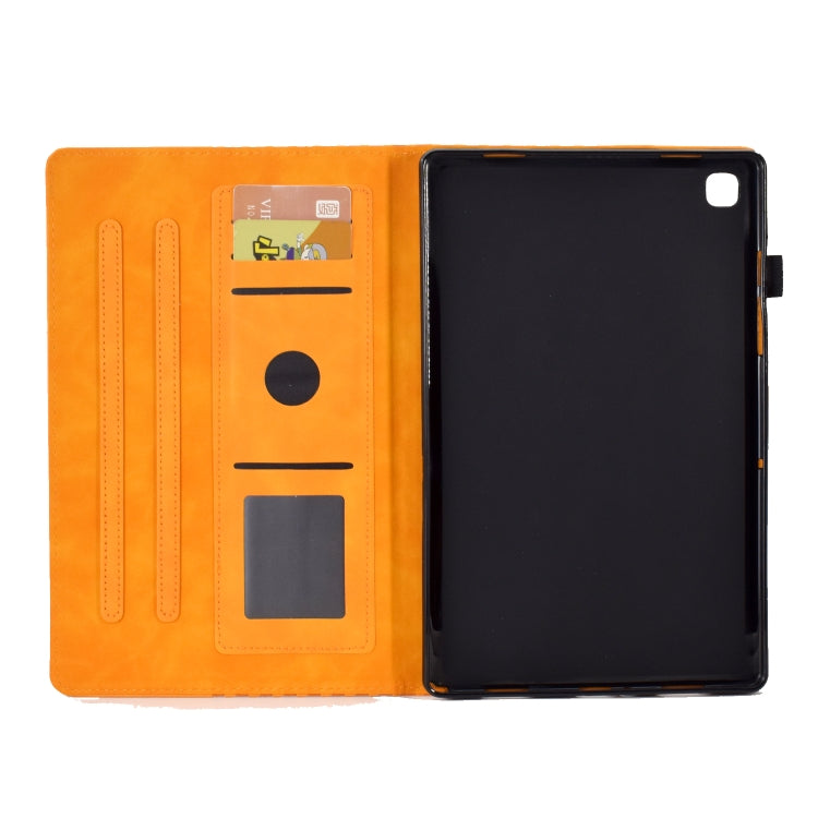 For Samsung Galaxy Tab A7 T500 / T505 2020 Rhombus Embossed Leather Smart Tablet Case(Khaki) - free shipping - PMC TechLife - Order now!
