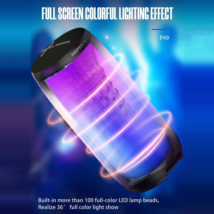 HOPESTAR P49 Tone Pulse RGB Light Waterproof Bluetooth Speaker(Blue) - free shipping - PMC TechLife - Order now!