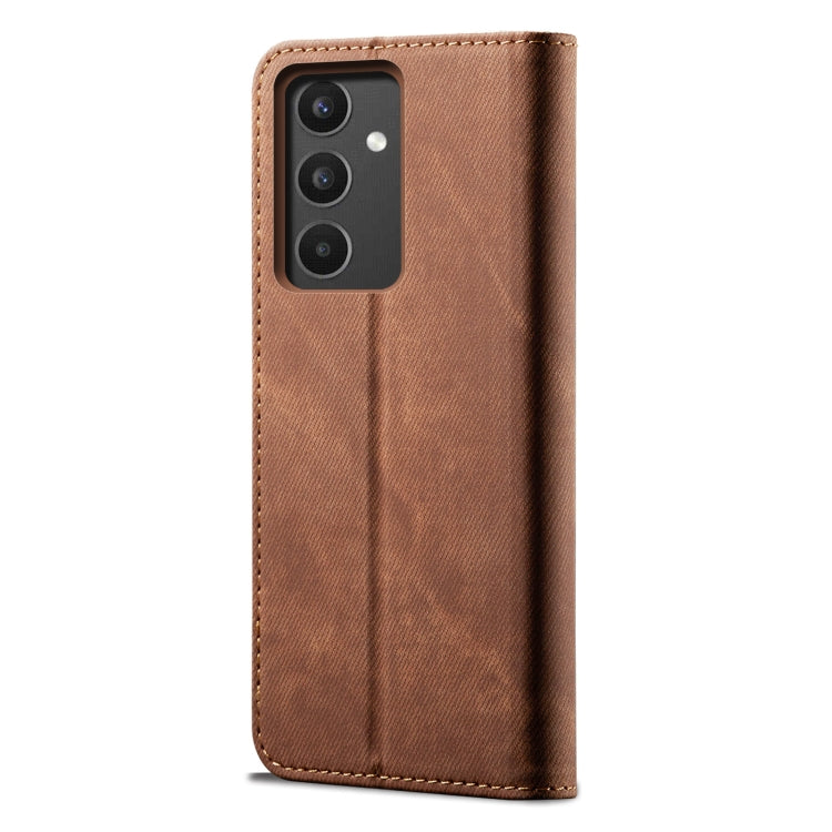 For Samsung Galaxy A34 5G Denim Texture Leather Phone Case(Brown) - free shipping - PMC TechLife - Order now!