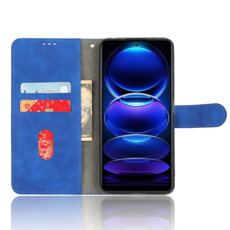 For Xiaomi Poco X5 5G / Redmi Note 12 5G Skin Feel Magnetic Flip Leather Phone Case(Blue) - free shipping - PMC TechLife - Order now!