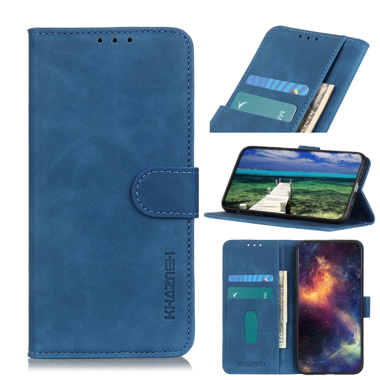 For Samsung Galaxy A24 4G KHAZNEH Retro Texture Flip Leather Phone Case(Blue) - free shipping - PMC TechLife - Order now!