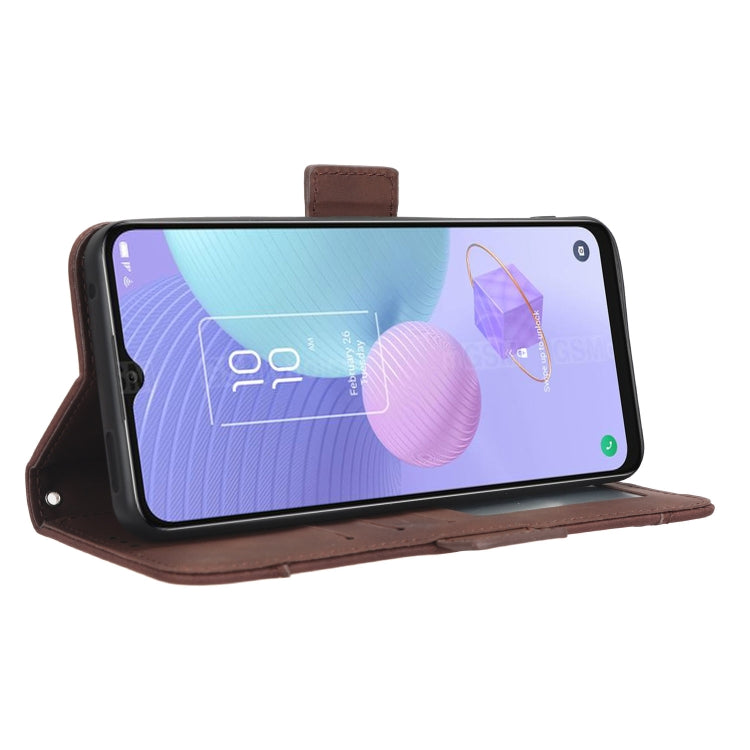 For TCL 405 / 406 T506D Skin Feel Calf Texture Card Slots Leather Phone Case(Brown) - free shipping - PMC TechLife - Order now!